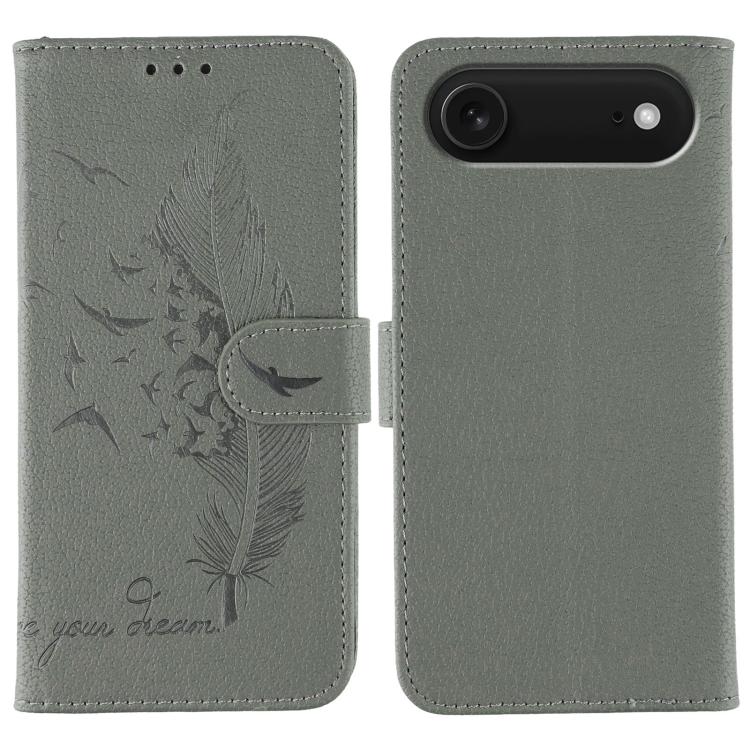 Feather Pattern Litchi Texture Leather Phone Case, For iPhone 17 Pro Max, For iPhone 17 Pro, For iPhone 17, For iPhone 17 Air