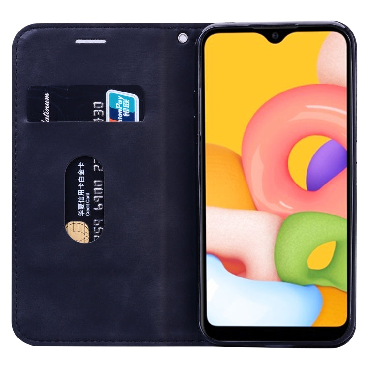 Frosted Business Magnetic Horizontal Flip PU Leather Case with Holder & Card Slot & Lanyard, For Samsung Galaxy A01, For Samsung Galaxy A7 (2018), For Samsung Galaxy A10, For Samsung Galaxy A10s