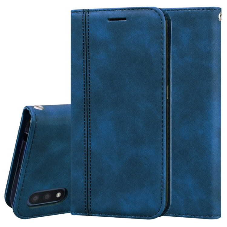 Frosted Business Magnetic Horizontal Flip PU Leather Case with Holder & Card Slot & Lanyard, For Samsung Galaxy A01, For Samsung Galaxy A7 (2018), For Samsung Galaxy A10, For Samsung Galaxy A10s