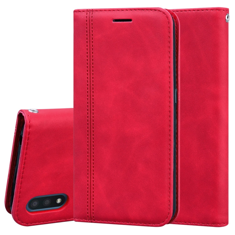 Frosted Business Magnetic Horizontal Flip PU Leather Case with Holder & Card Slot & Lanyard, For Samsung Galaxy A01, For Samsung Galaxy A7 (2018), For Samsung Galaxy A10, For Samsung Galaxy A10s