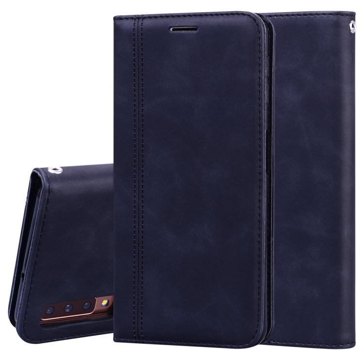 Frosted Business Magnetic Horizontal Flip PU Leather Case with Holder & Card Slot & Lanyard, For Samsung Galaxy A01, For Samsung Galaxy A7 (2018), For Samsung Galaxy A10, For Samsung Galaxy A10s