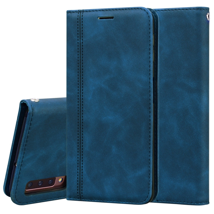 Frosted Business Magnetic Horizontal Flip PU Leather Case with Holder & Card Slot & Lanyard, For Samsung Galaxy A01, For Samsung Galaxy A7 (2018), For Samsung Galaxy A10, For Samsung Galaxy A10s