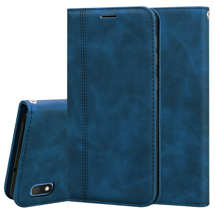 Frosted Business Magnetic Horizontal Flip PU Leather Case with Holder & Card Slot & Lanyard, For Samsung Galaxy A01, For Samsung Galaxy A7 (2018), For Samsung Galaxy A10, For Samsung Galaxy A10s