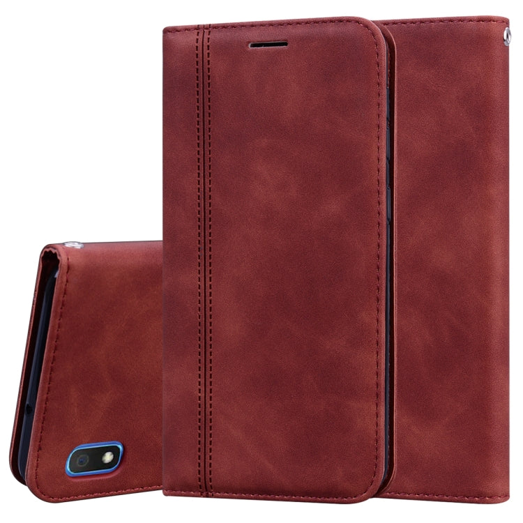 Frosted Business Magnetic Horizontal Flip PU Leather Case with Holder & Card Slot & Lanyard, For Samsung Galaxy A01, For Samsung Galaxy A7 (2018), For Samsung Galaxy A10, For Samsung Galaxy A10s