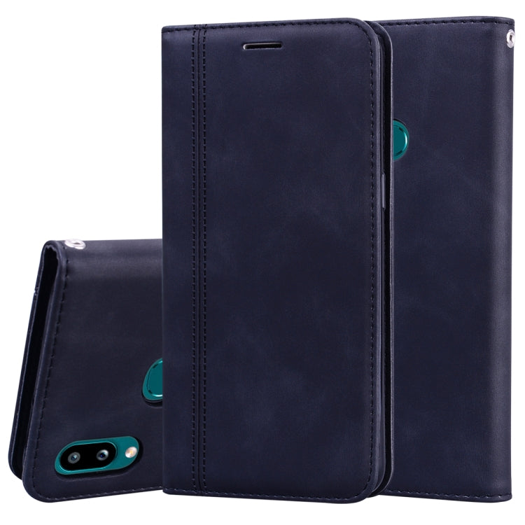 Frosted Business Magnetic Horizontal Flip PU Leather Case with Holder & Card Slot & Lanyard, For Samsung Galaxy A01, For Samsung Galaxy A7 (2018), For Samsung Galaxy A10, For Samsung Galaxy A10s