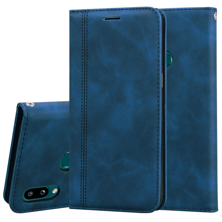 Frosted Business Magnetic Horizontal Flip PU Leather Case with Holder & Card Slot & Lanyard, For Samsung Galaxy A01, For Samsung Galaxy A7 (2018), For Samsung Galaxy A10, For Samsung Galaxy A10s