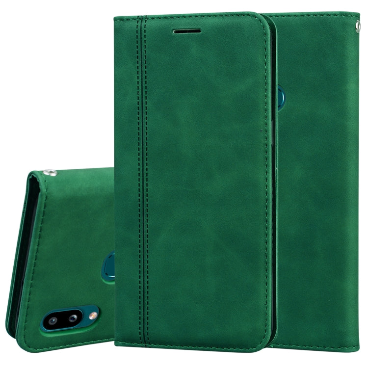 Frosted Business Magnetic Horizontal Flip PU Leather Case with Holder & Card Slot & Lanyard, For Samsung Galaxy A01, For Samsung Galaxy A7 (2018), For Samsung Galaxy A10, For Samsung Galaxy A10s