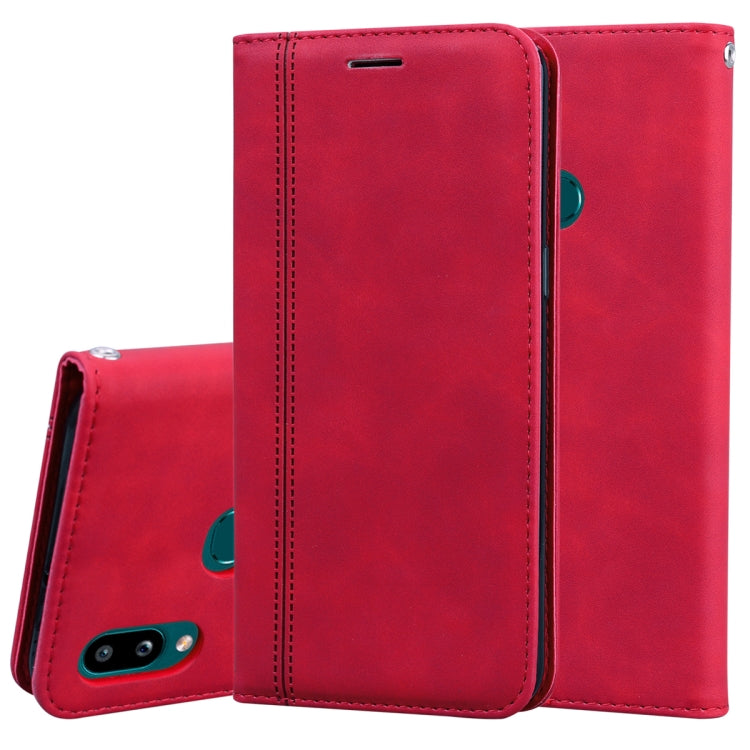 Frosted Business Magnetic Horizontal Flip PU Leather Case with Holder & Card Slot & Lanyard, For Samsung Galaxy A01, For Samsung Galaxy A7 (2018), For Samsung Galaxy A10, For Samsung Galaxy A10s