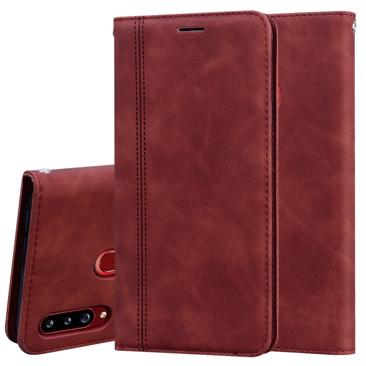 Frosted Business Magnetic Horizontal Flip PU Leather Case with Holder & Card Slot & Lanyard, For Samsung Galaxy A11, For Samsung Galaxy A20s, For Samsung Galaxy A30/A20, For Samsung Galaxy A31