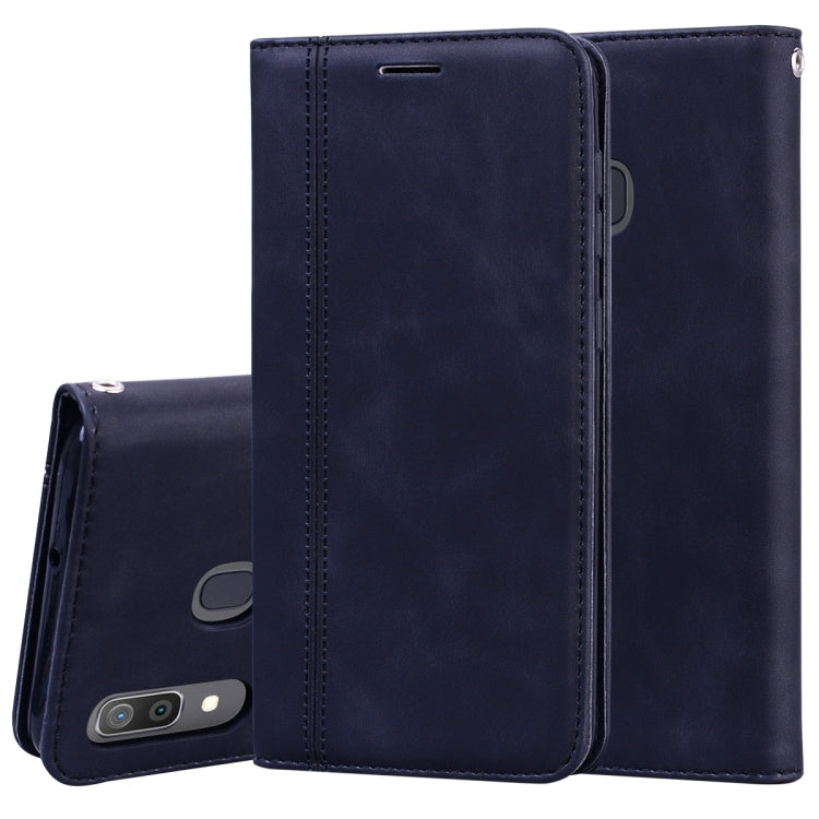Frosted Business Magnetic Horizontal Flip PU Leather Case with Holder & Card Slot & Lanyard, For Samsung Galaxy A11, For Samsung Galaxy A20s, For Samsung Galaxy A30/A20, For Samsung Galaxy A31