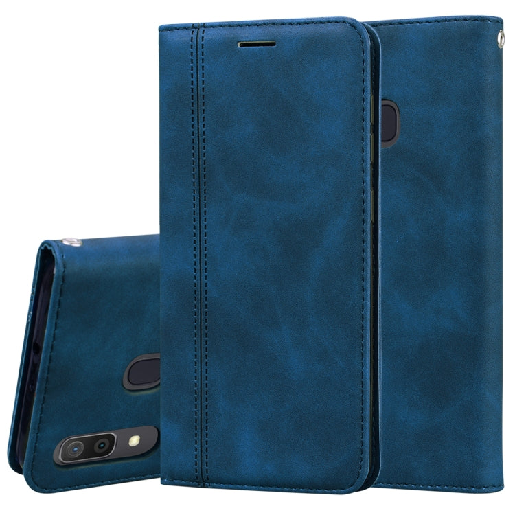 Frosted Business Magnetic Horizontal Flip PU Leather Case with Holder & Card Slot & Lanyard, For Samsung Galaxy A11, For Samsung Galaxy A20s, For Samsung Galaxy A30/A20, For Samsung Galaxy A31