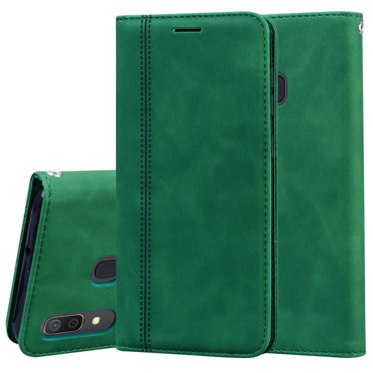 Frosted Business Magnetic Horizontal Flip PU Leather Case with Holder & Card Slot & Lanyard, For Samsung Galaxy A11, For Samsung Galaxy A20s, For Samsung Galaxy A30/A20, For Samsung Galaxy A31