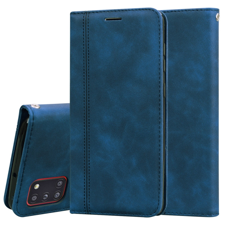 Frosted Business Magnetic Horizontal Flip PU Leather Case with Holder & Card Slot & Lanyard, For Samsung Galaxy A11, For Samsung Galaxy A20s, For Samsung Galaxy A30/A20, For Samsung Galaxy A31