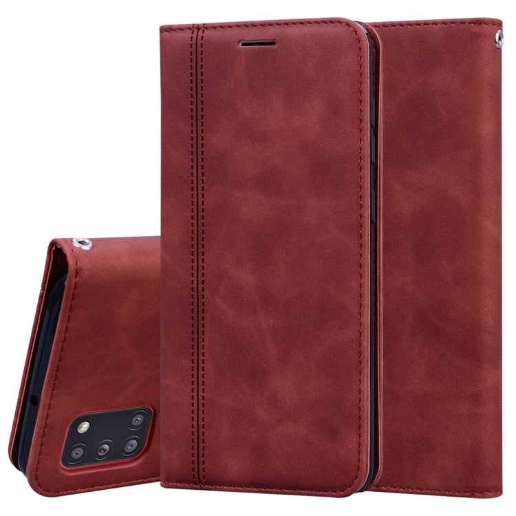 Frosted Business Magnetic Horizontal Flip PU Leather Case with Holder & Card Slot & Lanyard, For Samsung Galaxy A11, For Samsung Galaxy A20s, For Samsung Galaxy A30/A20, For Samsung Galaxy A31