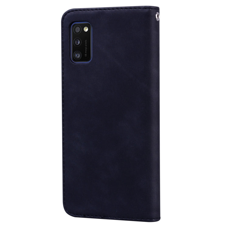 Frosted Business Magnetic Horizontal Flip PU Leather Case with Holder & Card Slot & Lanyard, For Samsung Galaxy A41, For Samsung Galaxy A50, For Samsung Galaxy A51, For Samsung Galaxy A70