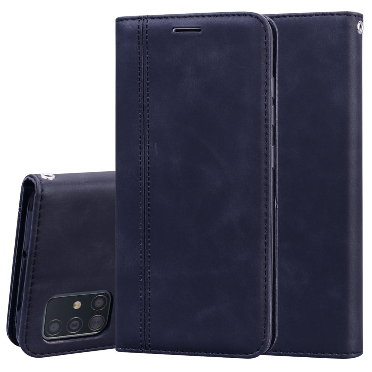 Frosted Business Magnetic Horizontal Flip PU Leather Case with Holder & Card Slot & Lanyard, For Samsung Galaxy A41, For Samsung Galaxy A50, For Samsung Galaxy A51, For Samsung Galaxy A70