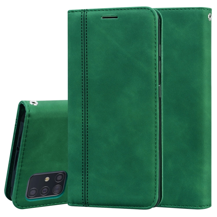 Frosted Business Magnetic Horizontal Flip PU Leather Case with Holder & Card Slot & Lanyard, For Samsung Galaxy A41, For Samsung Galaxy A50, For Samsung Galaxy A51, For Samsung Galaxy A70