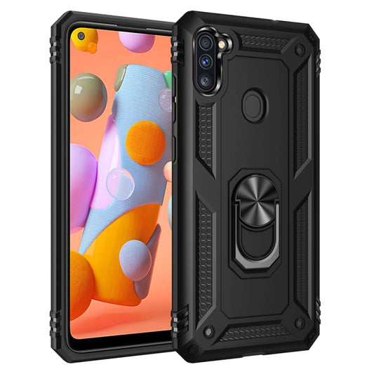 Shockproof TPU PC protective case Galaxy A11 US with 360 rotating holder