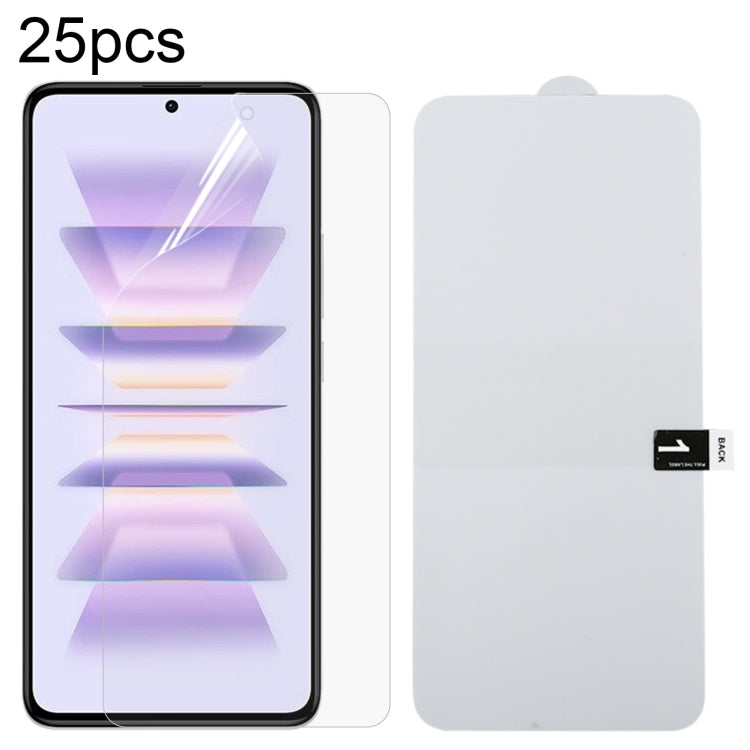 25pcs Full Screen Protector Explosion-proof Hydrogel Film, For Xiaomi Redmi K70 Pro / K70 Ultra, For Xiaomi Redmi K70 Pro Lamborghini, For Xiaomi Poco X6 Neo, For Xiaomi Redmi A3, For Xiaomi Redmi K70 / K70E, For Xiaomi Poco X6 5G