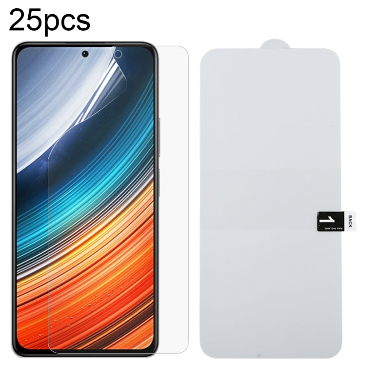 25pcs Full Screen Protector Explosion-proof Hydrogel Film, For Xiaomi Redmi K70 Pro / K70 Ultra, For Xiaomi Redmi K70 Pro Lamborghini, For Xiaomi Poco X6 Neo, For Xiaomi Redmi A3, For Xiaomi Redmi K70 / K70E, For Xiaomi Poco X6 5G