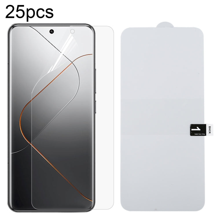 25pcs Full Screen Protector Explosion-proof Hydrogel Film, For Xiaomi Redmi K70 / K70E, For Xiaomi Poco X6 5G, For Xiaomi 14 Pro / 14 Ultra, For Xiaomi 14, For Xiaomi Redmi Note 13 Pro+, For Xiaomi Redmi K70S, For Xiaomi Civi 3 / Civi 2 / 13 Lite      ...