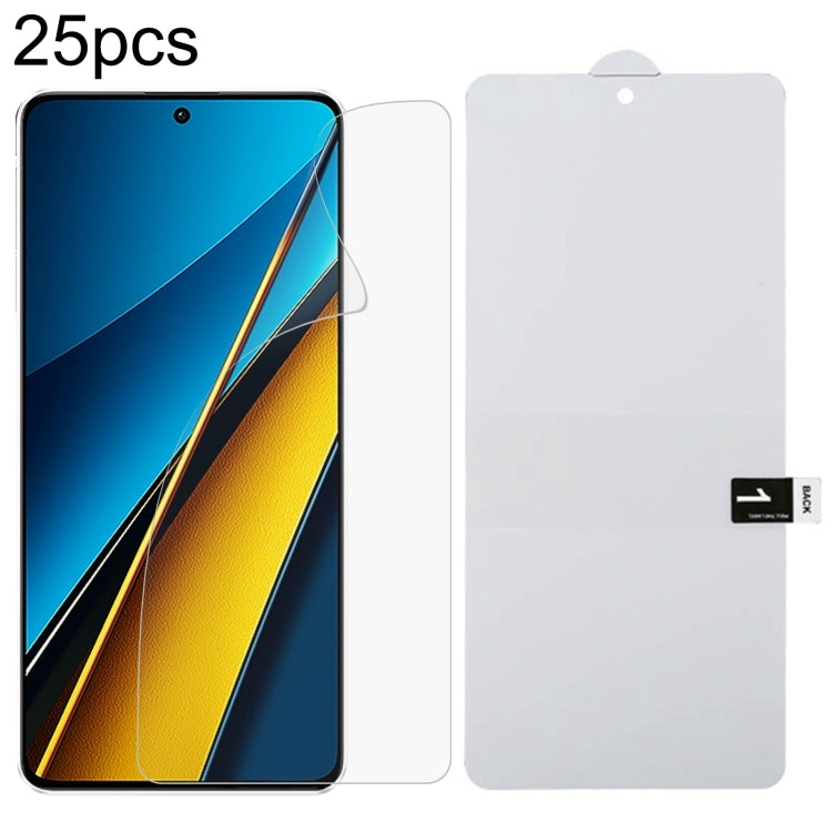 25pcs Full Screen Protector Explosion-proof Hydrogel Film, For Xiaomi Poco X7, For Xiaomi Redmi Turbo 4 Pro, For Xiaomi Redmi 14C 5G, For Xiaomi Poco X7 Pro, For Xiaomi Poco M7 Pro 5G, For Xiaomi Poco C75 5G, For Xiaomi Redmi K80 / K80 Pro             ...