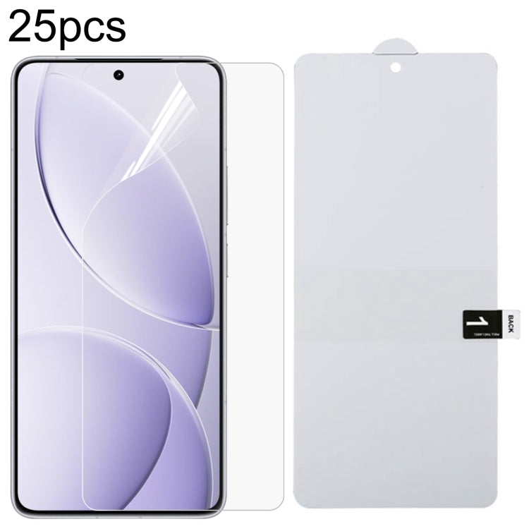 25pcs Full Screen Protector Explosion-proof Hydrogel Film, For Xiaomi 15T Pro 5G, For Xiaomi 15T 5G, For Redmi 15 4G 171.2mm, For Redmi 15 5G 169.5mm, For Xiaomi Poco C85 4G, For Redmi 15C 4G 171.5mm, For Redmi 15C 5G 173.1mm, For Redmi 15C 4G 173.1mm ...