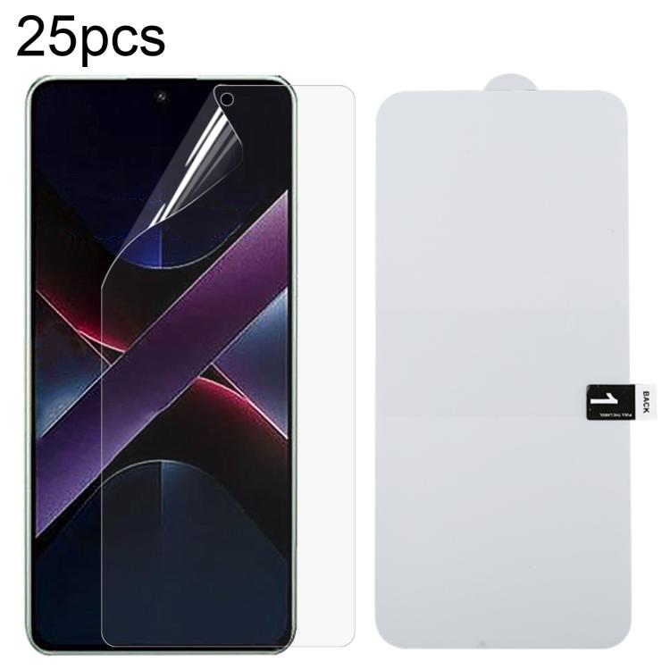 25pcs Full Screen Protector Explosion-proof Hydrogel Film, For Xiaomi 15T Pro 5G, For Xiaomi 15T 5G, For Redmi 15 4G 171.2mm, For Redmi 15 5G 169.5mm, For Xiaomi Poco C85 4G, For Redmi 15C 4G 171.5mm, For Redmi 15C 5G 173.1mm, For Redmi 15C 4G 173.1mm ...