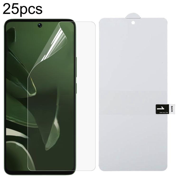 25pcs Full Screen Protector Explosion-proof Hydrogel Film, For Xiaomi Poco X7, For Xiaomi Redmi Turbo 4 Pro, For Xiaomi Redmi 14C 5G, For Xiaomi Poco X7 Pro, For Xiaomi Poco M7 Pro 5G, For Xiaomi Poco C75 5G, For Xiaomi Redmi K80 / K80 Pro             ...