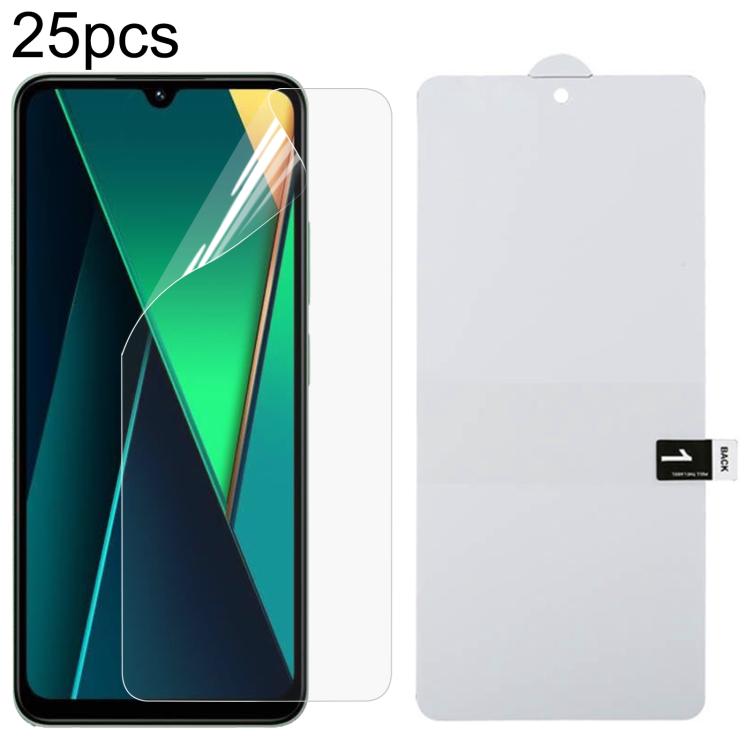 25pcs Full Screen Protector Explosion-proof Hydrogel Film, For Xiaomi Poco X7, For Xiaomi Redmi Turbo 4 Pro, For Xiaomi Redmi 14C 5G, For Xiaomi Poco X7 Pro, For Xiaomi Poco M7 Pro 5G, For Xiaomi Poco C75 5G, For Xiaomi Redmi K80 / K80 Pro             ...