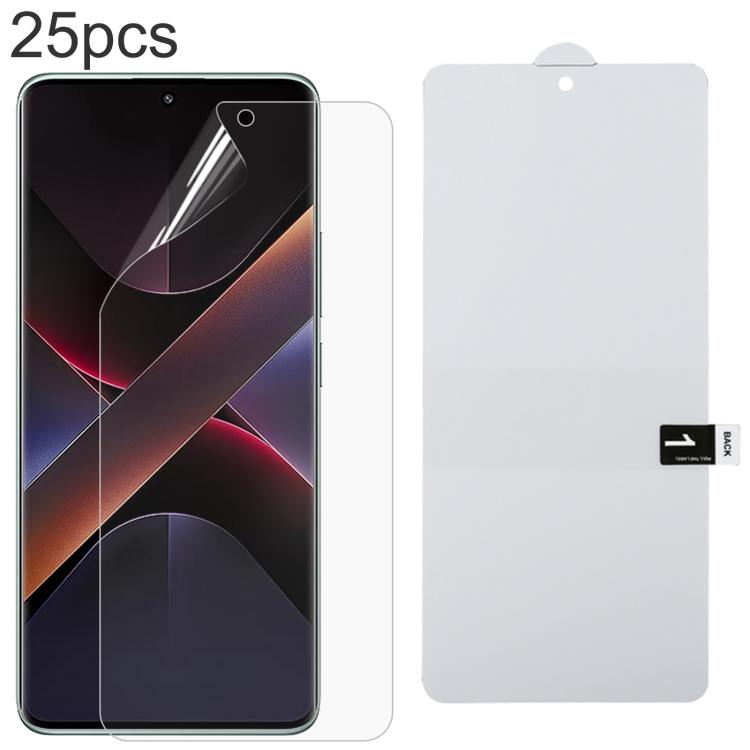 25pcs Full Screen Protector Explosion-proof Hydrogel Film, For Xiaomi 15T Pro 5G, For Xiaomi 15T 5G, For Redmi 15 4G 171.2mm, For Redmi 15 5G 169.5mm, For Xiaomi Poco C85 4G, For Redmi 15C 4G 171.5mm, For Redmi 15C 5G 173.1mm, For Redmi 15C 4G 173.1mm ...