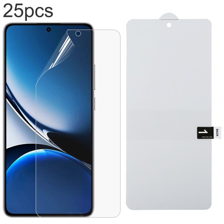 25pcs Full Screen Protector Explosion-proof Hydrogel Film, For Xiaomi 15T Pro 5G, For Xiaomi 15T 5G, For Redmi 15 4G 171.2mm, For Redmi 15 5G 169.5mm, For Xiaomi Poco C85 4G, For Redmi 15C 4G 171.5mm, For Redmi 15C 5G 173.1mm, For Redmi 15C 4G 173.1mm ...