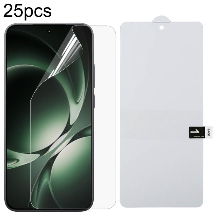 25pcs Full Screen Protector Explosion-proof Hydrogel Film, For Xiaomi Poco M7 Plus 5G, For Xiaomi 15T Pro 5G, For Xiaomi 15T 5G, For Redmi 15 4G 171.2mm, For Redmi 15 5G 169.5mm, For Xiaomi Poco C85 4G, For Redmi 15C 4G 171.5mm, For Redmi 15C 5G 173.1m...