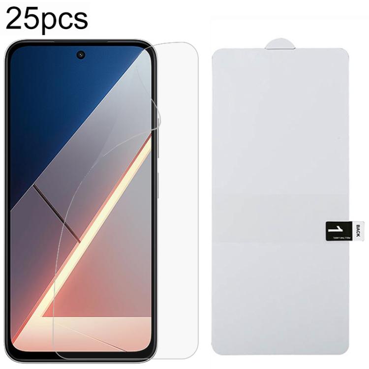 25pcs Full Screen Protector Explosion-proof Hydrogel Film, For Xiaomi Poco X8 Pro Max 5G, For Xiaomi Poco X8 Pro 5G, For Xiaomi Poco F8 Pro, For Redmi K90 Pro Max / Champion Edition, For Redmi K90, For Xiaomi 17 Pro Max, For Xiaomi 17 Pro, For Xiaomi 1...