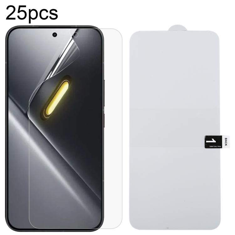 25pcs Full Screen Protector Explosion-proof Hydrogel Film, For Redmi A7 4G 171.8mm, For Redmi 17C 4G, For Redmi K90 Ultra 5G, For Redmi K100 Pro 5G, For Xiaomi 17 Max 5G, For Redmi K90 Max 5G, For Xiaomi Poco C81x 4G, For Xiaomi 17T Pro 5G