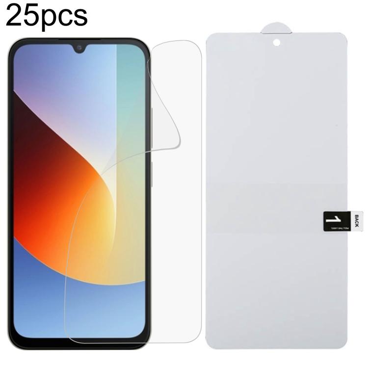 25pcs Full Screen Protector Explosion-proof Hydrogel Film, For Redmi A7 4G 171.8mm, For Redmi 17C 4G, For Redmi K90 Ultra 5G, For Redmi K100 Pro 5G, For Xiaomi 17 Max 5G, For Redmi K90 Max 5G, For Xiaomi Poco C81x 4G, For Xiaomi 17T Pro 5G
