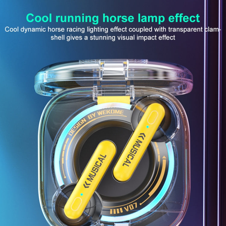 WK V07 Vanguard Series Starshards Wireless Bluetooth Earphone, V07 (Black), V07 (Yellow)