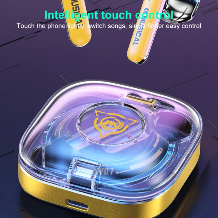 WK V07 Vanguard Series Starshards Wireless Bluetooth Earphone, V07 (Black), V07 (Yellow)