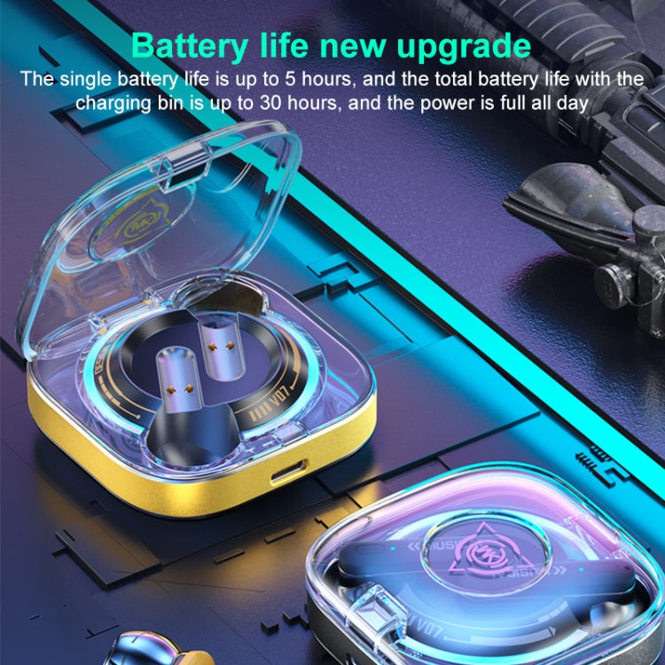 WK V07 Vanguard Series Starshards Wireless Bluetooth Earphone, V07 (Black), V07 (Yellow)
