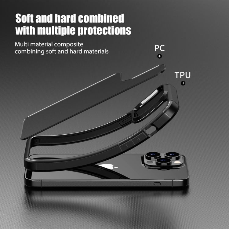 iPAKY YJ Series Transparent PC+TPU Phone Case, For iPhone 15 Pro Max, For iPhone 15 Pro, For iPhone 15 Plus, For iPhone 15