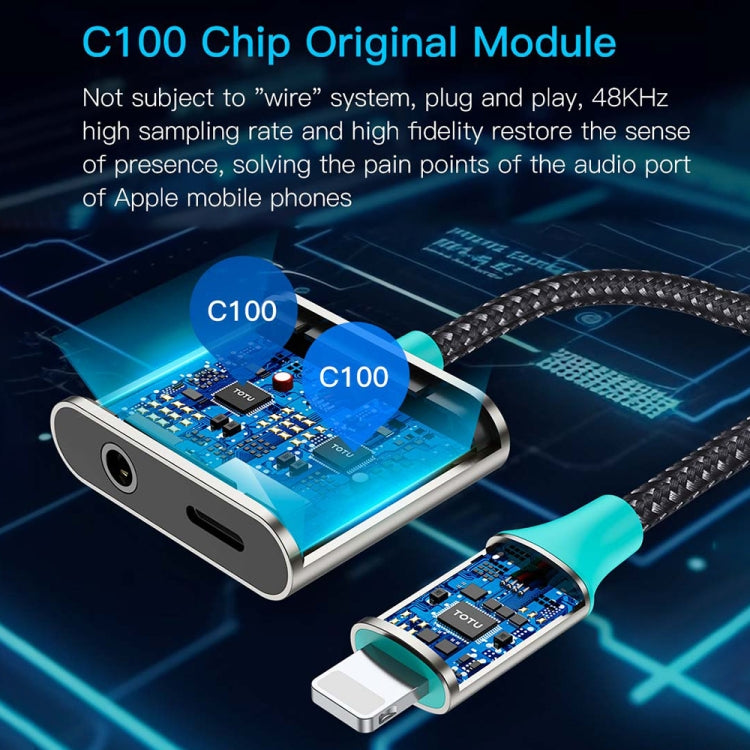 TOTU AD-2 8 Pin to 8 Pin + 3.5mm  Audio Adapter, 8 Pin to 8 Pin + 3.5mm