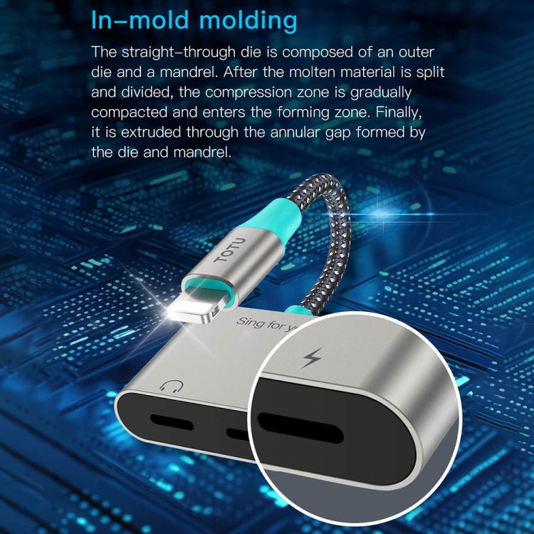 TOTU AD-2 8 Pin to 8 Pin + 3.5mm  Audio Adapter, 8 Pin to 8 Pin + 3.5mm