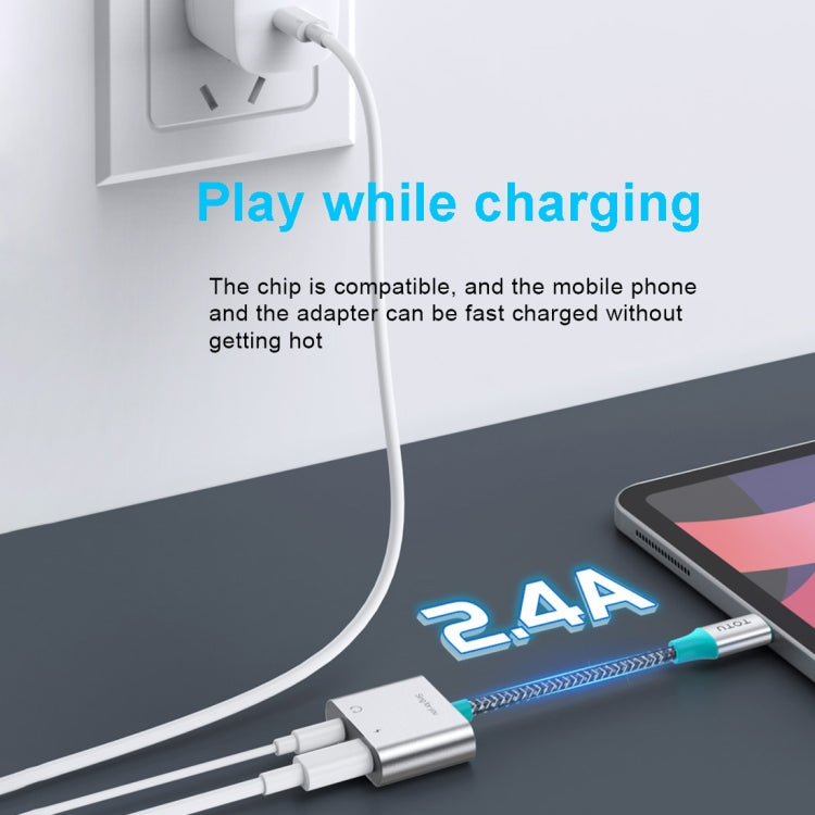 TOTU AD-2 8 Pin to 8 Pin + 3.5mm  Audio Adapter, 8 Pin to 8 Pin + 3.5mm