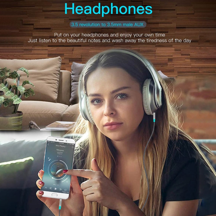 TOTU AD-4 8 Pin to 3.5mm Male AUX Audio Adapter Cable, 8 Pin to 3.5mm Male