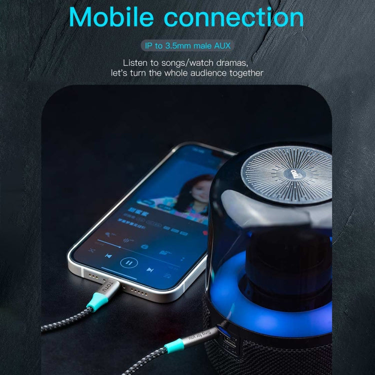 Câble adaptateur audio auxiliaire TOTU AD-9 3,5 mm vers 3,5 mm mâle, 3,5 mm vers 3,5 mm mâle