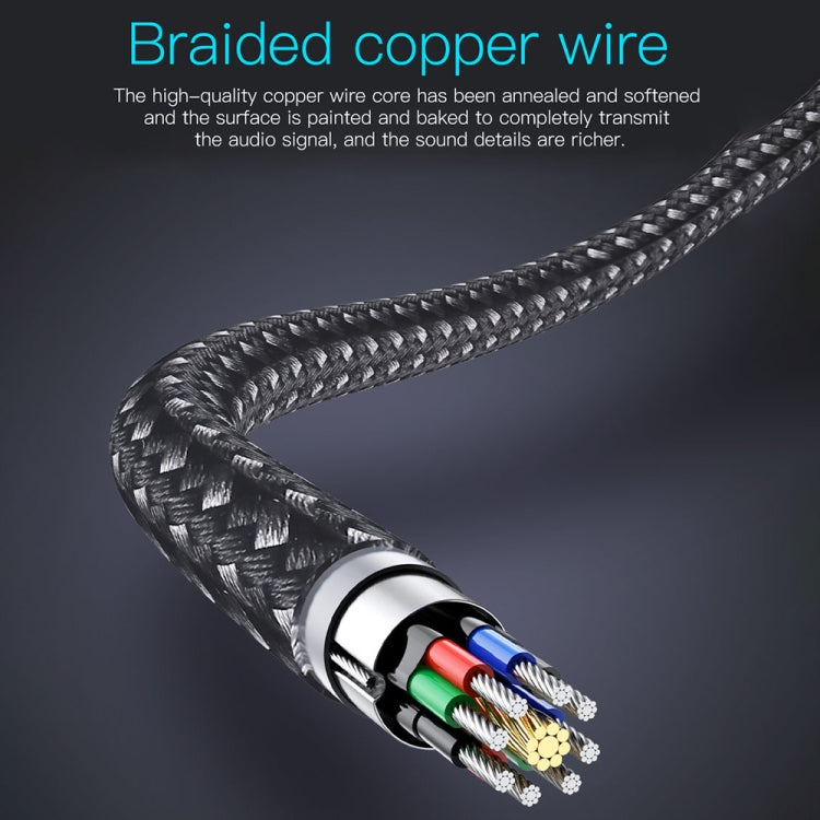 Câble adaptateur audio auxiliaire TOTU AD-9 3,5 mm vers 3,5 mm mâle, 3,5 mm vers 3,5 mm mâle