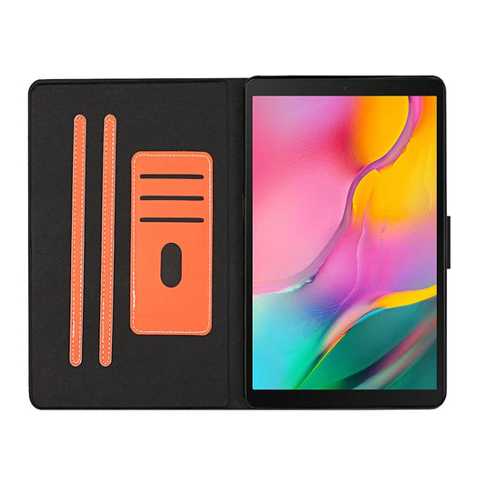 Leather tablet cover with multiple storage slots for cards and documents