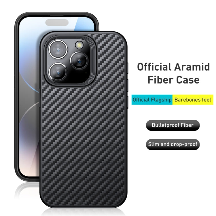 wlons Magsafe Carbon Fiber Kevlar TPU Phone Case, For iPhone 15 Pro, For iPhone 15 Plus, For iPhone 15