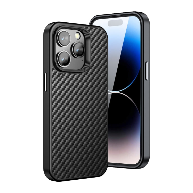 wlons Magsafe Carbon Fiber Kevlar TPU Phone Case, For iPhone 15 Pro, For iPhone 15 Plus, For iPhone 15