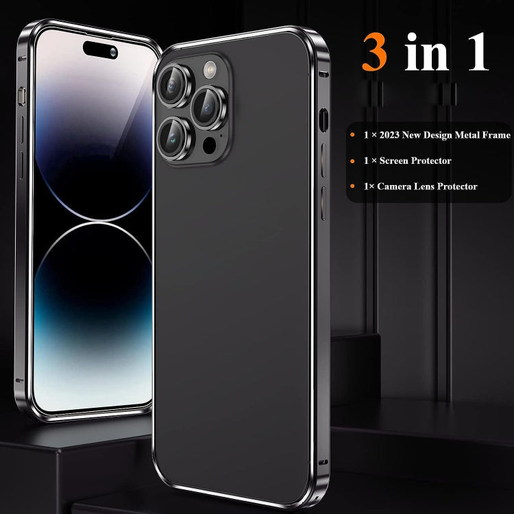 3 in 1 Ultra-thin Metal Frame + Lens + Film Phone Protection Set